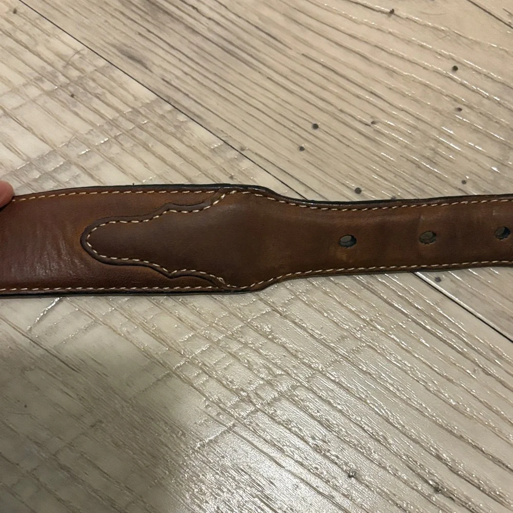 Silver Creek Brown Leather Belt size 36 - Picture 6 of 8
